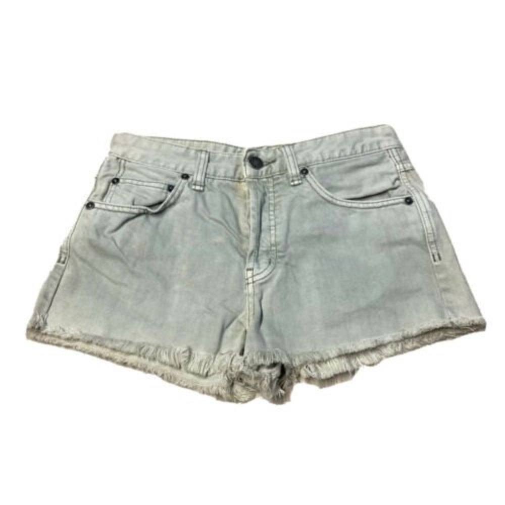 Free People Women's W 26 Denim High Waisted Jean Shorts Light Wash EUC